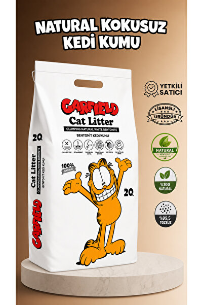 GARFIELD Natural Kokusuz Topaklaşan Bentonit Kedi Kumu 20LT