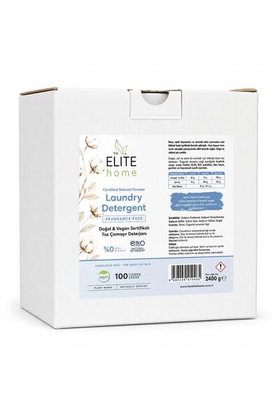 The Elite Home Doğal ve Vegan Sertifikalı Toz Çamaşır Deterjanı Kokusuz