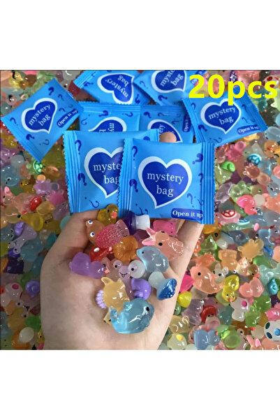 choice2 random 20pcs 10/20/60PCS Surprise Blind Bags Luminous Animal Mushroom...