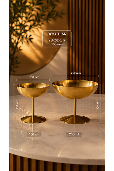 Maloria Vidalı Ayaklı Gold Metal Sunumluk Dekoratif Meyvelik, Şekerlik, Kase ...