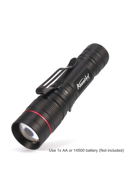Choice AA Black 3W Zoom Mini Flashlight Zoomable Portable Torch Bright Lighti...