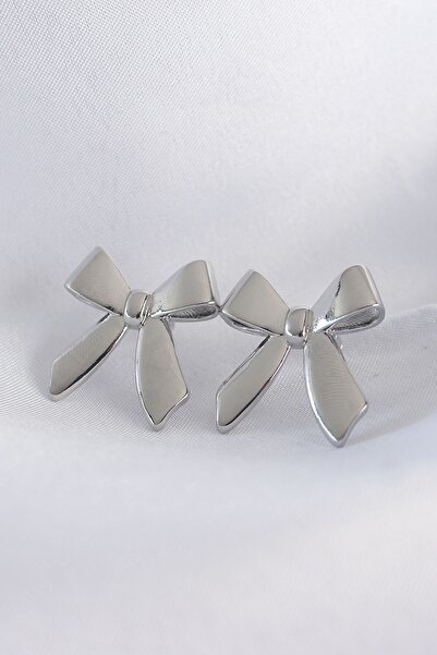 Inure Jewelry النحاس الفضة اللون لوحة مسطحة القوس الأقراط