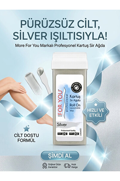 More For You Bitkisel Kartuş Sir Ağda Silver ( Gümüş ) 100 ml
