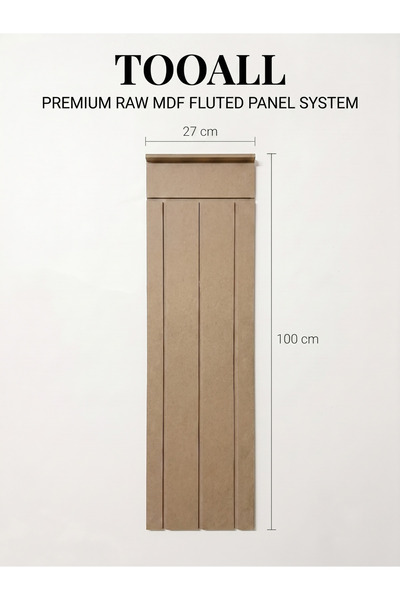Tooall Dekoratif Duvar Paneli ( 27 X 100 Cm ) Boyanabilir Ahşap 6 Mm Ham Mdf ...