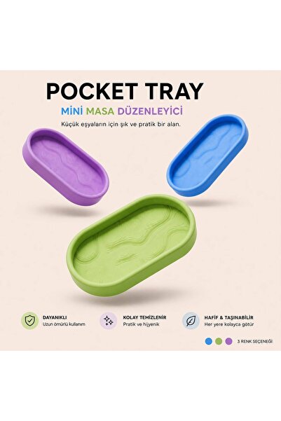 Pocket People Pocket Tray Mini Masa Düzenleyici Dekoratif Organizer Tepsisi 1...