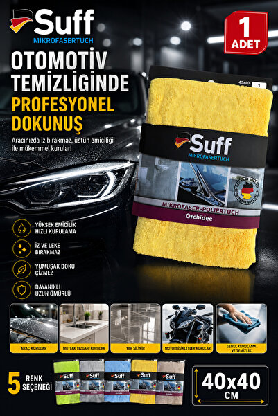 Suff Orcide Microfiber Drying Cloth - Cake Polish - Auto Cloth 1 Piece 40X40 cm