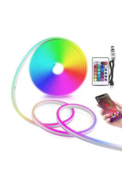 Choice5 شريط إضاءة LED نيون RGB أحادي اللون بطول 5 متر، 0-5 واط، ألوان متنوعة...