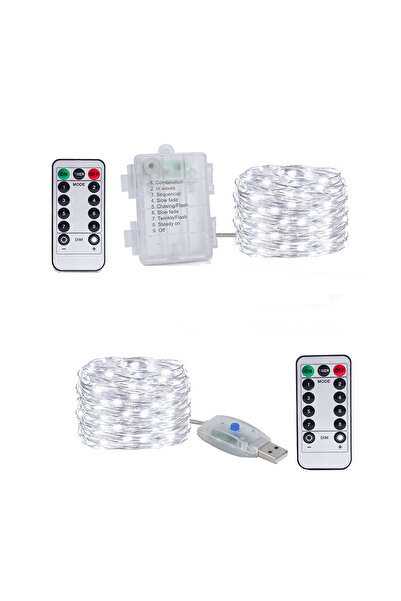 Choice Battery Box 5M Cold White Silver Wire LED Fairy String Lights USB/Batt...