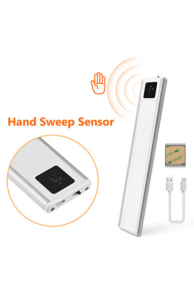 Choice 40CM White Hand Sweep Sensor Ultra-thin USB LED Cabinet Light Hand Swe...