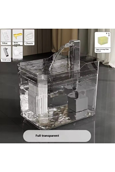 choice2 USB Transparent Cat Water Fountain Auto Filter Transparent Drinker US...