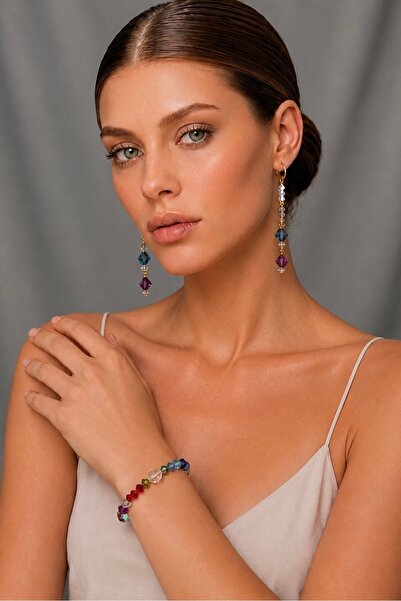 Camellie KY Jewels Spring Gems Sparkle | Renkli Premium Kristal Altın Kaplama...