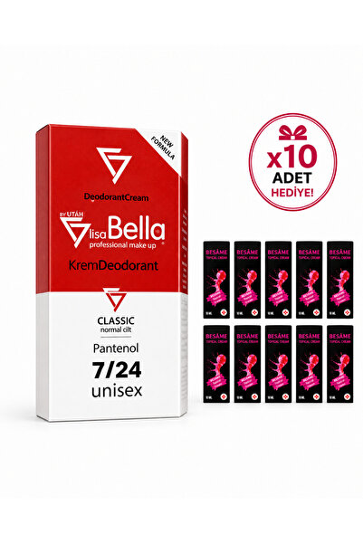 BY UTAH LİSA BELLA Ter Önleyici Krem Deodorant 50 ml – Classic, 7 Gün Etkili,...