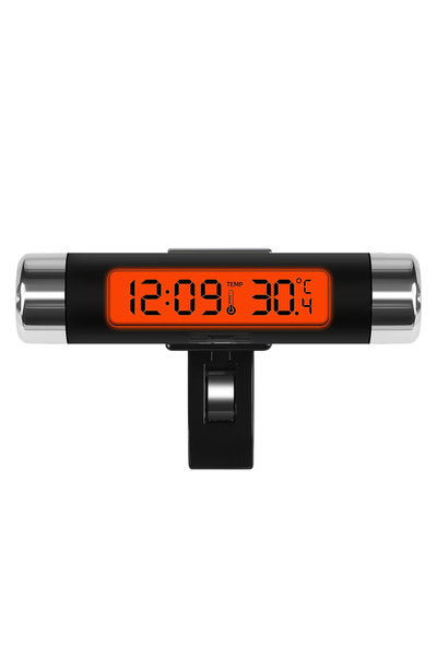 Choice1 Yellow Screen 2 in 1 Portable Digital LCD Car Clock And Thermometer w...