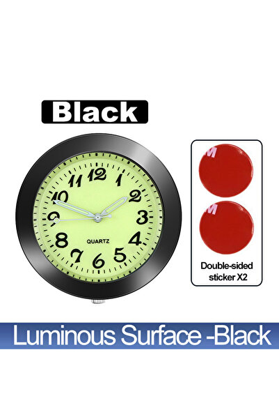 Choice1 43MM Black Car Clock Luminous Automobiles Internal Stick-On Mini Digi...