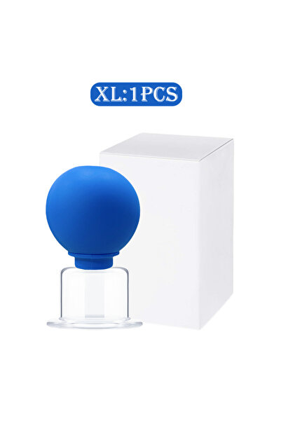 Choice13 1 قطعة كوب حجامة وجهي أزرق مقاس XL، 2/3 قطع كوب حجامة سيليكون للوجه،...