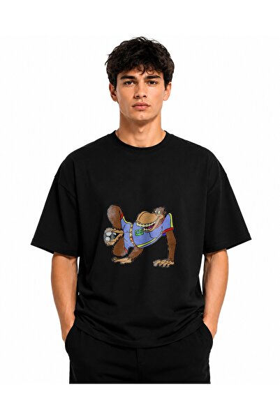 Inscriptie Tricou Unisex Bumbac Premium Casual " Gorila cu mingie "