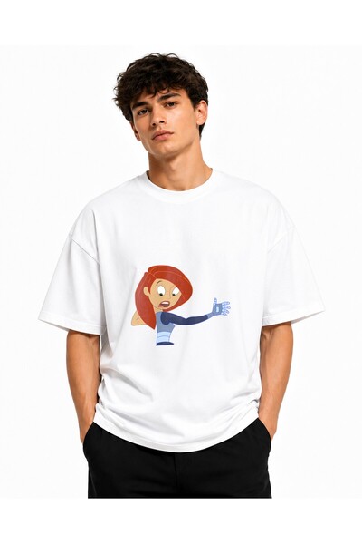Inscriptie Tricou Unisex Bumbac Premium Casual " Kim Possible blue "