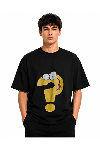 Inscriptie Tricou Unisex Bumbac Premium Casual " Semnul intrebarii "