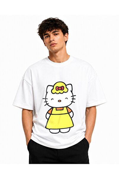 Inscriptie Tricou Unisex Bumbac Premium Casual " Hello Kitty family coloring "