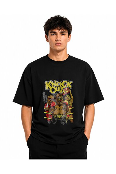 Inscriptie Unisex Premium Cotton Casual T-Shirt "Knock out"