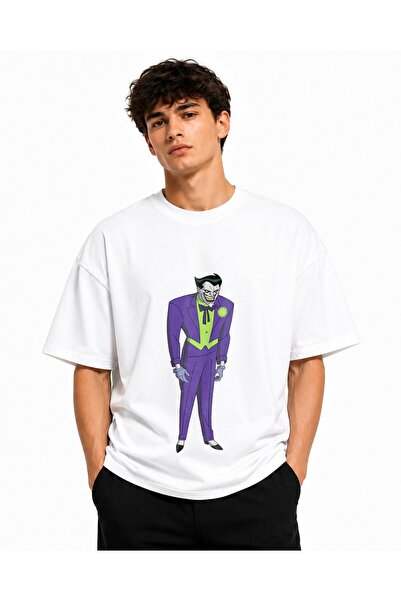 Inscriptie Tricou Unisex Bumbac Premium Casual " Joker batman the animated se...