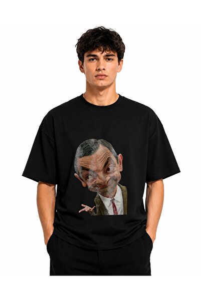 Inscriptie Tricou Unisex Bumbac Premium Casual " Mr Bean Animated "