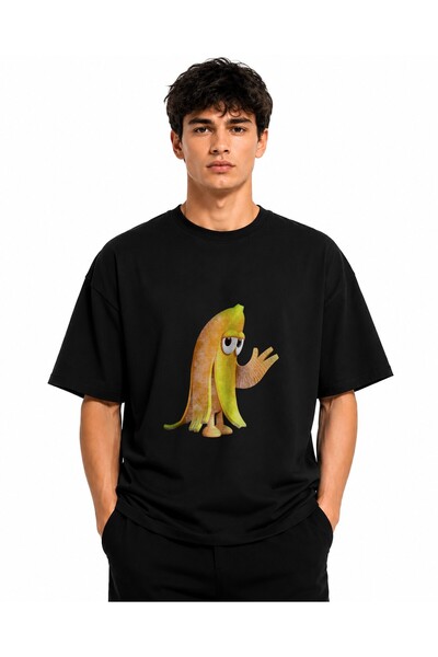 Inscriptie Tricou Unisex Bumbac Premium Casual " Banana animated "