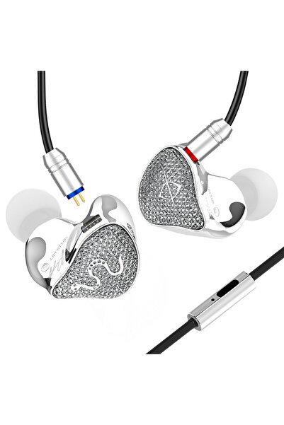 Choice silver with mic EarAcoustic Audio SPA-SPECIAL GIFT 10MM PEEK+PU Compos...
