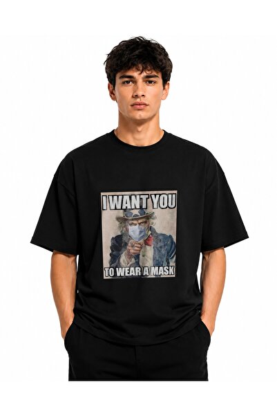 Inscriptie Ουνισέξ Βαμβακερό T-Shirt Υψηλής Ποιότητας  "Μάσκα "