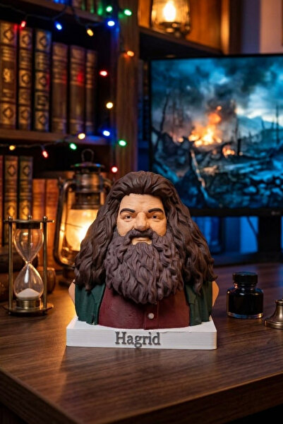 MotorFigürShop Harry Potter Hagrid 15 cm El Boyaması Dekoratif Büst Figürü | ...