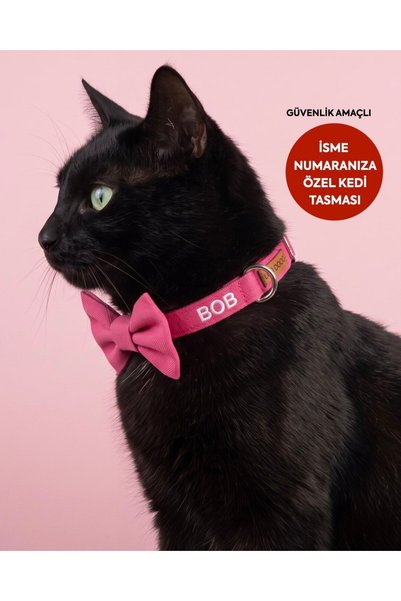 LUSİ-DOOG İsimli Papyonlu Kedi Boyun Tasması Papyonlu Kedi Tasması Papyonlu T...
