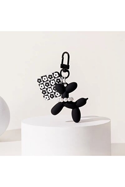 Choice 01 Cool Acrylic Cartoon Balloon Dog Keychains Black Color Heart Flower...