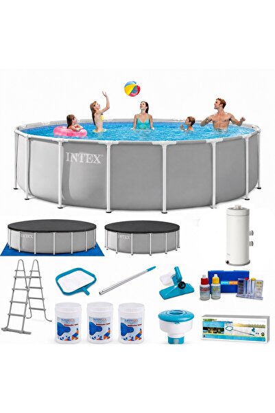 Intex 26726 457x122cm Premium Prefabrik Havuz Seti + Delux Bakım Setli Full Set