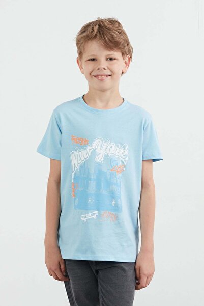 Fulla Moda Αγόρι μπλουζάκι από 100% βαμβάκι New York Printed