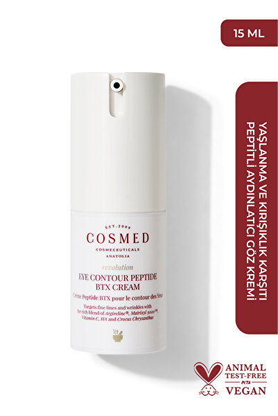 COSMED Yaşlanma ve Kırışıklık Karşıtı Peptitli Aydınlatıcı Göz Kremi/EYE CONT...