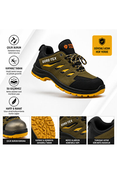Stone Foot İş Güvenliği Ayakkabısı, Çift Yoğunluklu Taban, Anti-Slip Kaymaz, ...