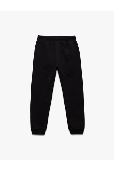 Koton Basic Sweatpants with Cotton Pockets and Tie Waist