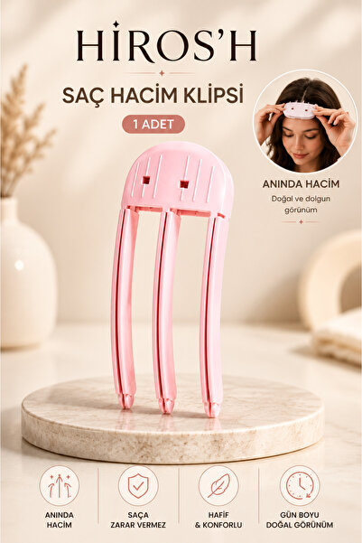 HİROS'H مشط كوري جديد لزيادة الحجم بثلاثة أسنان، مشط بمشبك لزيادة الحجم بشكل ...