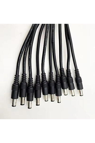 Choice4 Line Connector 10pcs male 5.5mm X 2.1mm Black DC Plug Jack Connector ...