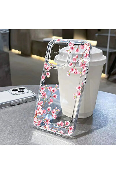 Choice KY-02-D0283 لـ iPhone15 حافظة هاتف شفافة بزخارف زهور زاهية لـ iPhone 1...