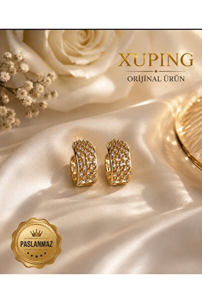 İNİTİUM Premium Seri Orijinal Xuping Zirkon Taşlı Halka Küpe
