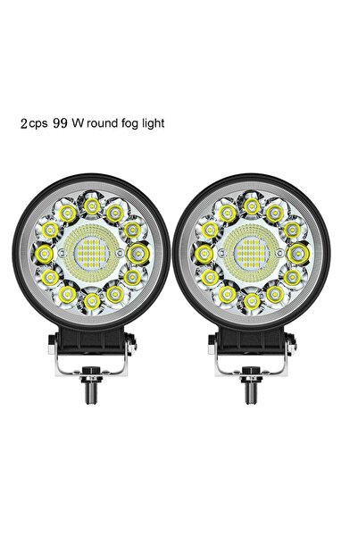 Choice 2pcs round 99W YIGEDENG-4inch 123W LED Bar Offroad 4X4 Spotlight 12V 2...