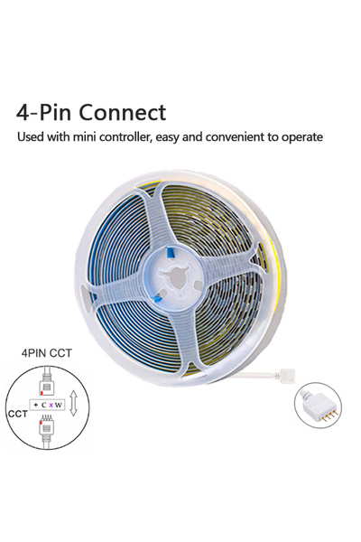 Choice شريط إضاءة LED بطول 5 أمتار، وصلة رباعية الأطراف، يعمل بجهد 24 فولت، م...