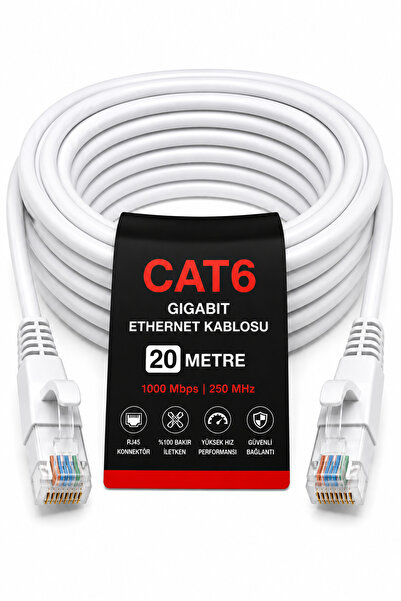 FURY Cat6 Ethernet Cable 20 Meters Rj45 Lan Internet Modem Router Computer Cable
