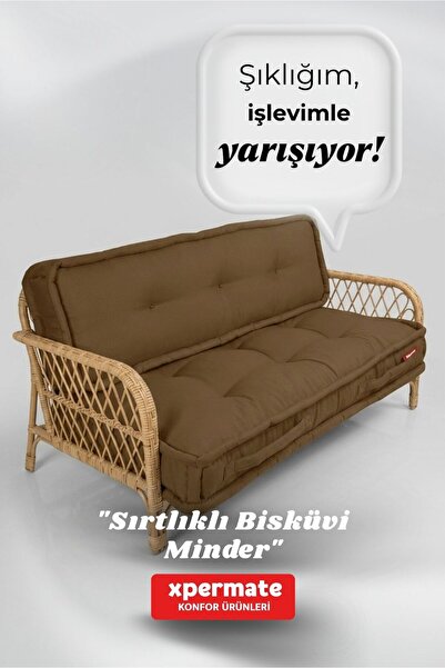 XPERMATE Bisküvi Yer Minderi 60x120 Kalın Palet Balkon Petek Önü Fermuarlı Mi...