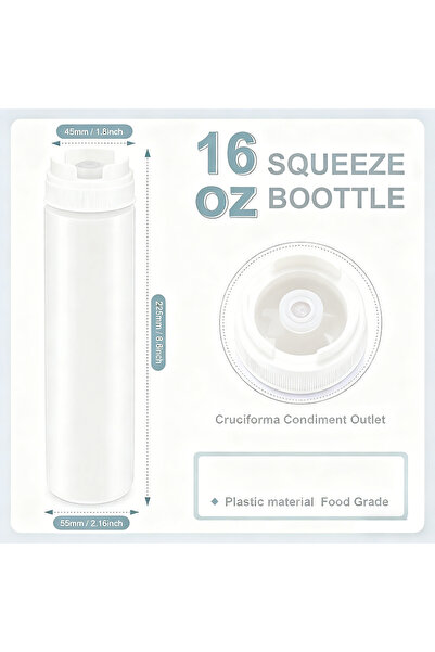 Choice white Large Valve Dispenser with Refillable Plastic Squeeze Bottle for...