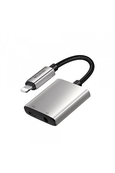 Mcdodo Adaptor audio Lightning - Lightning / 3.5mm CA-5540 Wales, Gri