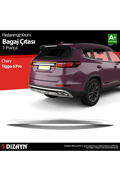 S Dizayn S-Dizayn Chery Tiggo 8 Pro Krom Bagaj Çıtası 2022-2025 A+ Kalite 581...