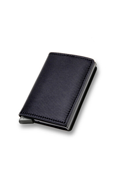 Choice12 Small Carbon Black Anti Rfid Carbon Fiber ID Holder Men Wallets Mini...
