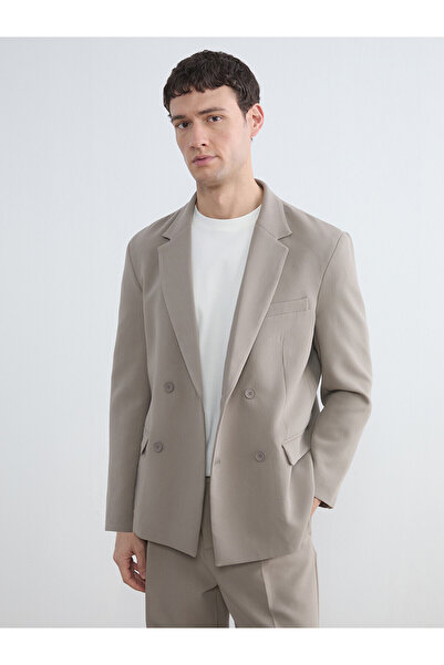 LC Waikiki Beige Standard Fit Men's Blazer Jacket